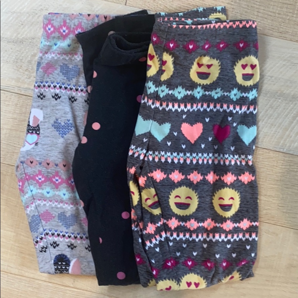 3 pair of girl leggings size 10 by So